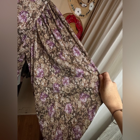 For Love & Lemons Wynne Maxi Dress Size S NWT Cut Out Shimmer Coquette - Picture 9 of 13